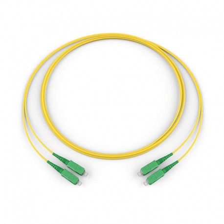 SC APC / SC APC, OS2 Bend-improved SM, 2 F, Zipcord , Flame Retardant Non Corrosive, 2.0 mm, 0.5 m
