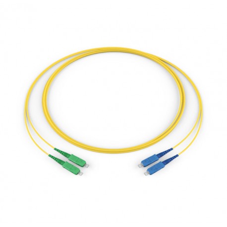 SC APC / SC UPC, OS2 Bend-improved SM, 2 F, Zipcord, leegiaeglustaja, mittesöövitav, 2.0 mm