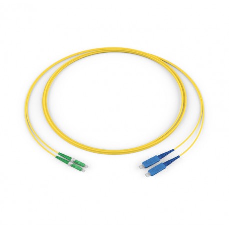 LC APC / SC UPC, OS2 Bend-improved SM, 2 F, Zipcord, leegiaeglustaja, mittesöövitav, 2.0 mm